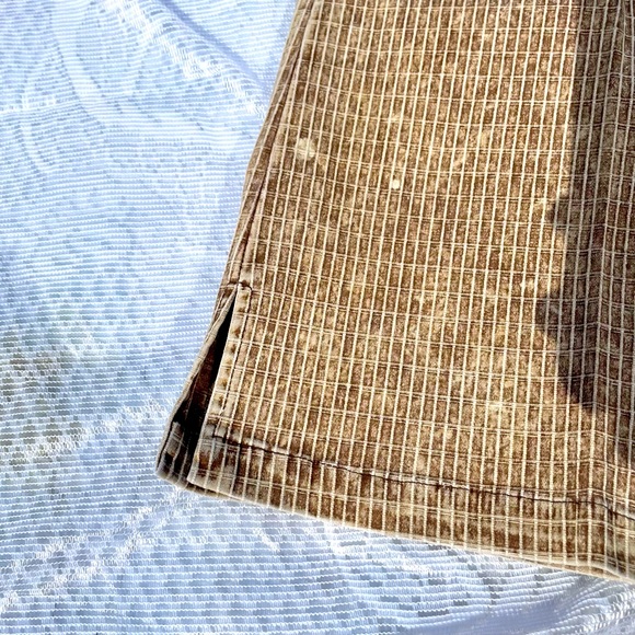 Y2K retro slim fit Bootcut Pants with Side split in beige/tan US Size  8 - Picture 3 of 5